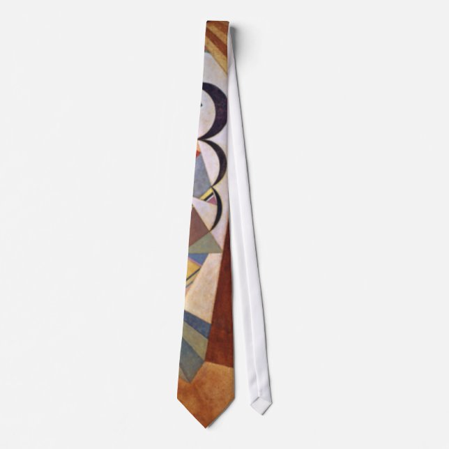 Kandinsky Development in Brown Abstract Painting Tie (Front)