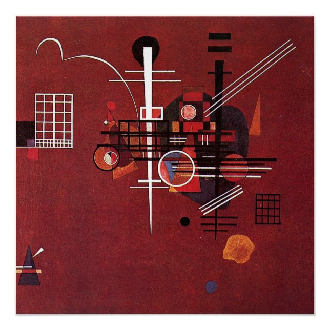Kandinsky - Dull Red Poster (Front)