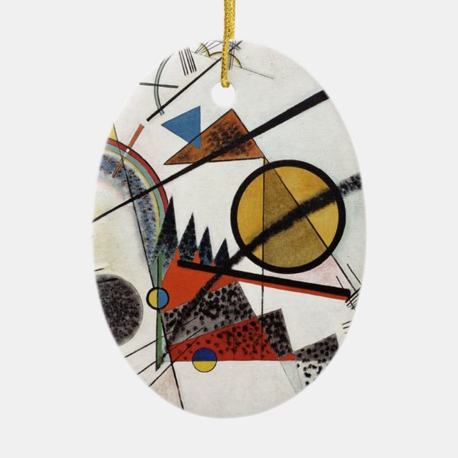 Kandinsky Expressionist Abstract Painting Artwork Ceramic Tree Decoration (Front)