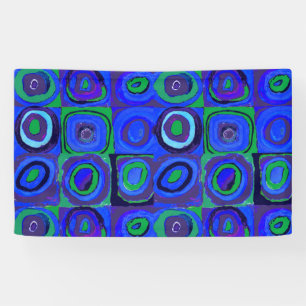 Kandinsky Farbstudie Blue Quadrate Square Circle  Banner
