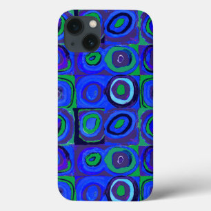 Kandinsky Farbstudie Blue Quadrate Square Circle  iPhone 13 Case
