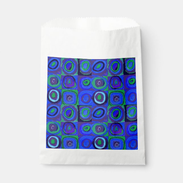 Kandinsky Farbstudie Blue Quadrate Square Circle  Favour Bags (Front)