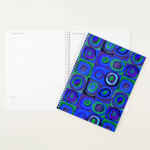 Kandinsky Farbstudie Blue Quadrate Square Circle  Planner