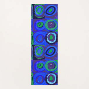 Kandinsky Farbstudie Blue Quadrate Square Circle Yoga Mat
