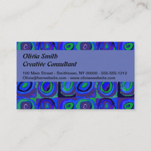 Kandinsky Farbstudie Quadrate Blue Squares Business Card
