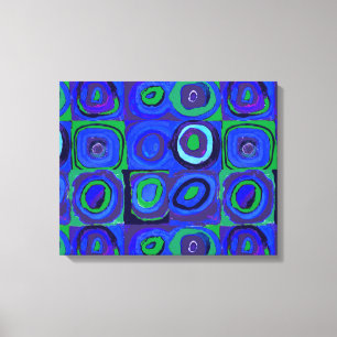 Kandinsky Farbstudie Quadrate Blue Squares  Canvas Print