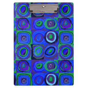 Kandinsky Farbstudie Quadrate Blue Squares Clipboard