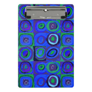 Kandinsky Farbstudie Quadrate Blue Squares Mini Clipboard