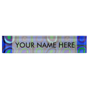 Kandinsky Farbstudie Quadrate Blue Squares  Nameplate