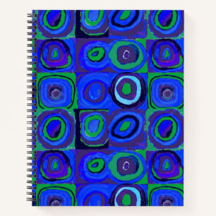 Kandinsky Farbstudie Quadrate Blue Squares  Notebook