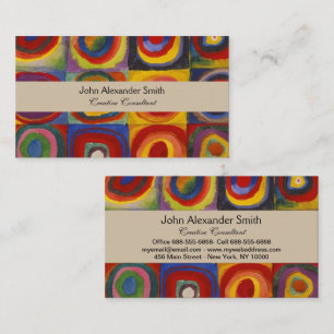 Kandinsky Farbstudie Quadrate Colourful Squares Business Card