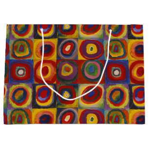 Kandinsky Farbstudie Quadrate Colourful Squares Large Gift Bag