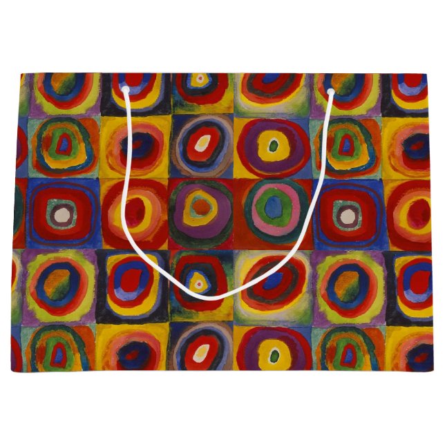 Kandinsky Farbstudie Quadrate Colourful Squares Large Gift Bag (Front)