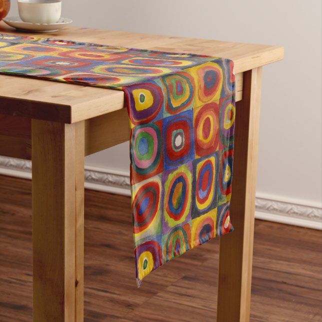 Kandinsky Farbstudie Quadrate Colourful Squares Short Table Runner (In Situ)