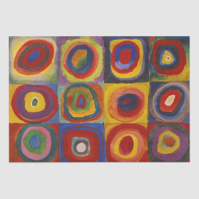 Kandinsky Farbstudie Quadrate Colourful Squares Tissue Paper (Front)