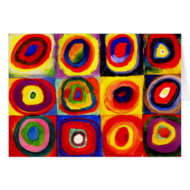 Kandinsky Farbstudie Quadrate Squares Circles Art (Front Horizontal)