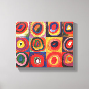Kandinsky Farbstudie Quadrate Squares Circles Art  Canvas Print
