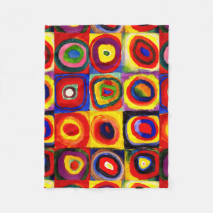 Kandinsky Farbstudie Quadrate Squares Circles Art  Fleece Blanket
