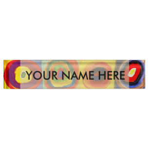 Kandinsky Farbstudie Quadrate Squares Circles Art Nameplate
