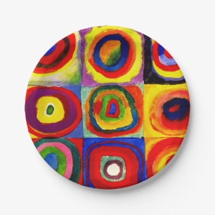Kandinsky Farbstudie Quadrate Squares Circles Art  Paper Plate