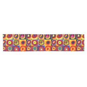 Kandinsky Farbstudie Quadrate Squares Circles Art  Short Table Runner