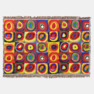 Kandinsky Farbstudie Quadrate Squares Circles Art  Throw Blanket