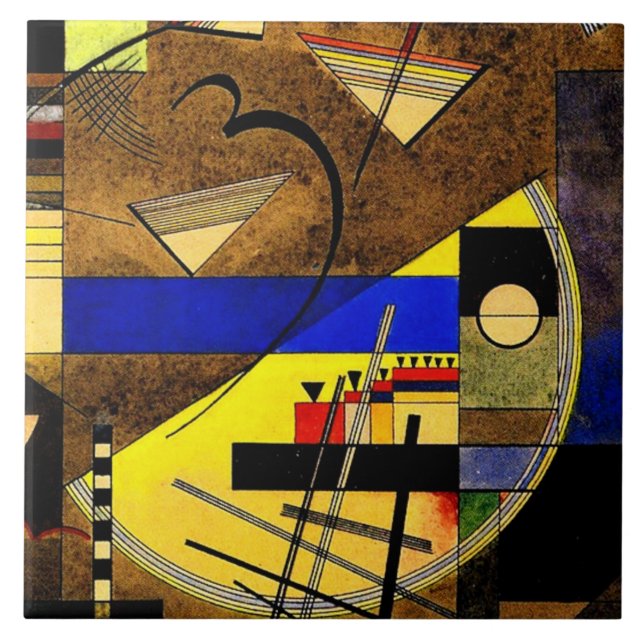Kandinsky - Festes III, abstract art Tile (Front)