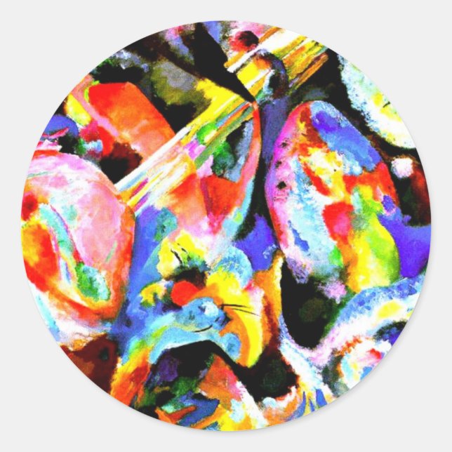 Kandinsky - Flood Improvisation Classic Round Sticker (Front)