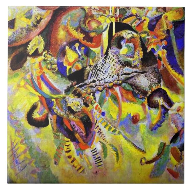 Kandinsky - Fugue, abstract painting, Tile (Front)