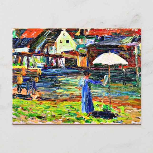 Kandinsky - Gabriele Munter Painting in Kallmunz Postcard (Front)