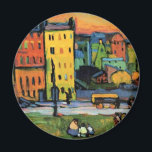 Kandinsky - Houses in Munich, Magnet<br><div class="desc">Houses in Munich,  colorful painting by Wassily Kandinsky.</div>