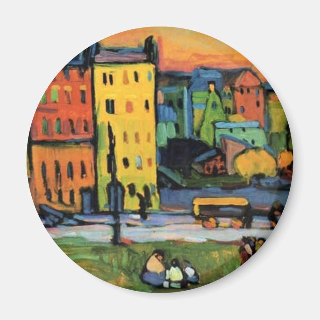 Kandinsky - Houses in Munich, Magnet (Front)