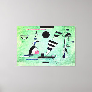 Kandinsky - Immersed in Green, popular artwork Canvas Print