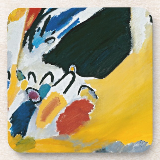 Kandinsky Impression III Concert Abstract Painting Coaster (Front)