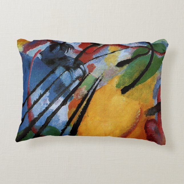 Kandinsky - Improvisation 26, Rowing Decorative Cushion (Back)