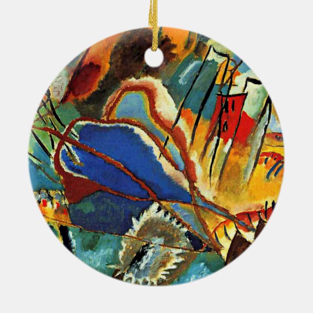 Kandinsky - Improvisation 30 - Cannons Ceramic Tree Decoration (Back)