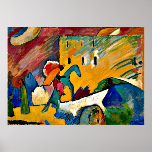 Kandinsky: Improvization 3, landscape painting Poster (Front)