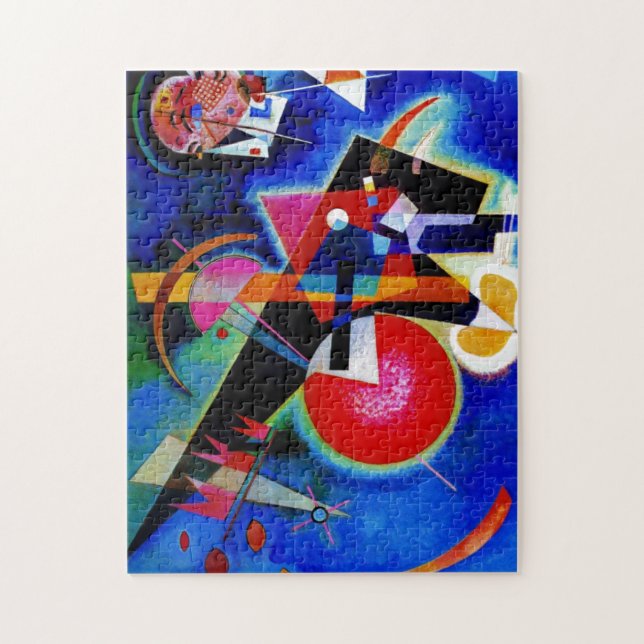 Kandinsky in Blue Abstract Painting Jigsaw Puzzle (Vertical)