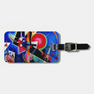 Kandinsky in Blue Abstract Painting Luggage Tag