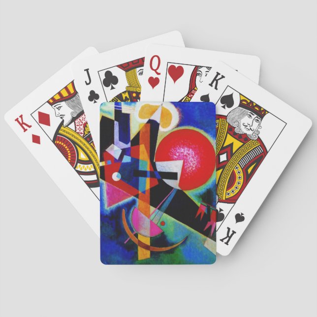 Kandinsky in Blue Abstract Painting Playing Cards (Back)