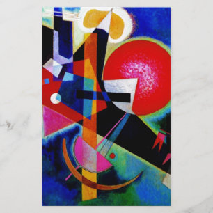 Kandinsky in Blue Abstract Painting Stationery