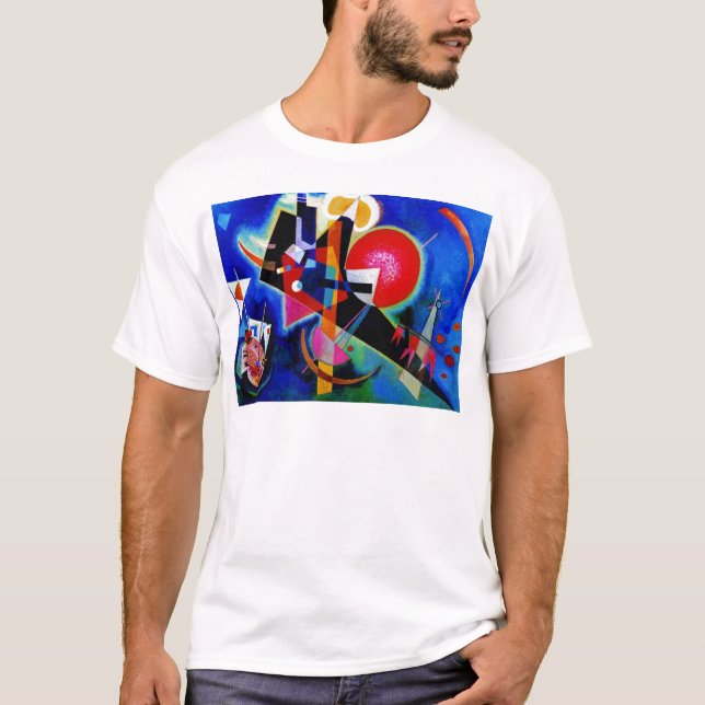 Kandinsky in Blue Abstract Painting T-Shirt (Front)