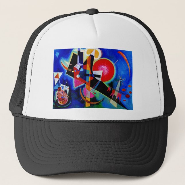 Kandinsky in Blue Abstract Painting Trucker Hat (Front)