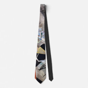 Kandinsky In Gray Abstract Artwork Tie