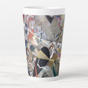 Kandinsky In Grey Abstract Artwork Latte Mug