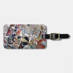 Kandinsky In Grey Abstract Artwork Luggage Tag