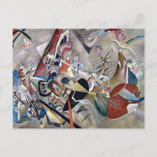 Kandinsky In Grey Abstract Artwork Postcard