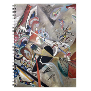 Kandinsky In Grey Abstract Artwork Spiral Notebook