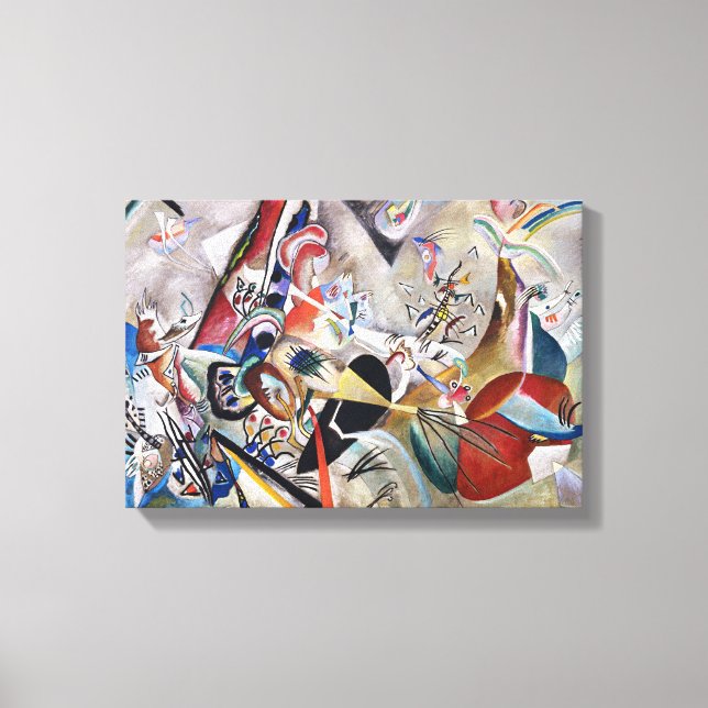 Kandinsky In Grey Canvas Print (Front)