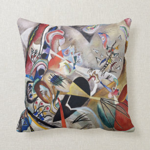 Kandinsky In Grey Throw Pillow